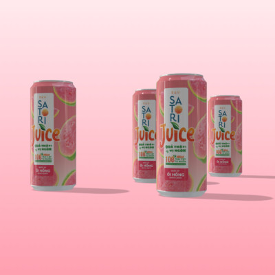 Combo 2 thùng nước Satori Juice vị ổi - 250ml (24 lon/ thùng)