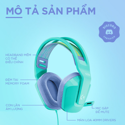 Tai Nghe Gaming Có Dây Logitech G335 - Hàng Chính Hãng