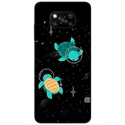 Ốp lưng dành cho Xiaomi Poco X3 mẫu Hai Chú Rùa Xanh