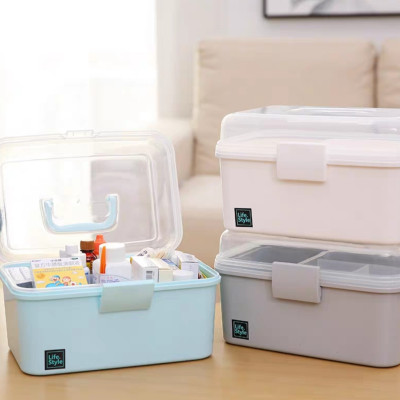 Tủ Đựng Thuốc / Hộp đựng thuốc gia đình có quai xách - Hộp đựng đồ Mỹ Phẩm Đi Làm Móng Làm Nails