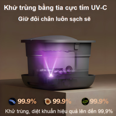 Bồn ngâm chân, kiêm máy massage chân tự động thương hiệu Hà Lan cao cấp Philips PPM5103F - Hàng nhập khẩu