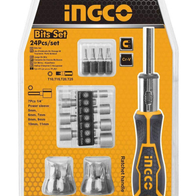 BỘ TUỐC NƠ VÍT ĐA NĂNG 24 CHI TIẾT INGCO HKSDB0248 - HÀNG CHÍNH HÃNG