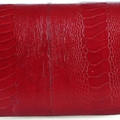 Túi đeo da đà điểu Huy Hoàng da chân màu đỏ HT6422