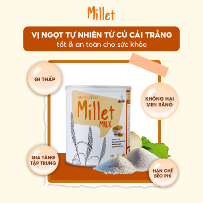 Sữa Hạt Gạo Lứt Hữu Cơ Millet Hộp 700g Vị Kê Nhập Khẩu Malaysia Cho Trẻ Từ 3 Tuổi & Cả Gia Đình Bổ Sung Dinh Dưỡng Vegan - 24grains