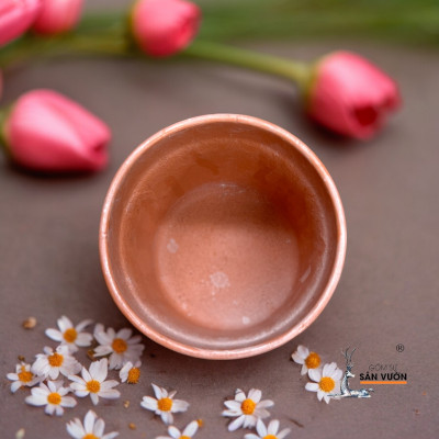 Chậu Gốm Đất Nung Vân Trụ Kim Cương  D14cm X H13cm