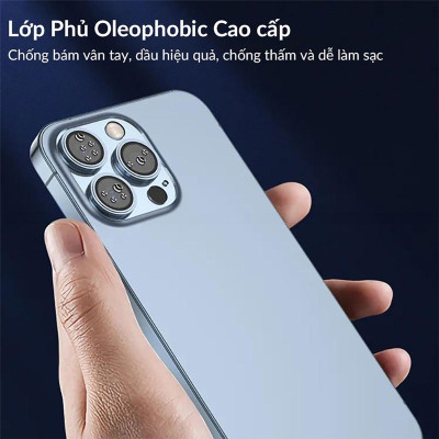 Bộ Lens cường lực Bảo Vệ Camera Trong Suốt dành cho iPhone 16 | 16 Pro | 16 Plus | 16 Pro Max hiệu Kuzoom Có Khung Hỗ Trợ Dán - Hàng chính hãng 
