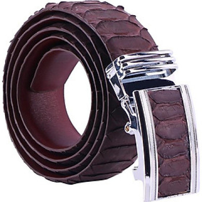 Thắt Lưng Nam Da Trăn VIP Bản Lớn Huy Hoàng HT4342 - Nâu