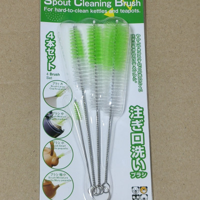  bộ 4 cọ vệ sinh rửa vòi ấm trà, cà phê, lọ chai, đầu ty ngậm bình sữa, lưỡi máy xay sinh tố ( tặng móc dán tường to ) 