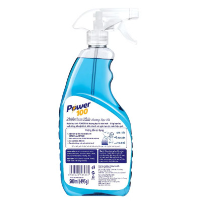 Combo 2 Chai Nước Lau Kính POWER100 Hương Bạc Hà 500mlx2