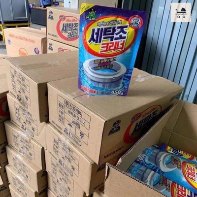 Combo 2 gói Bột vệ sinh máy giặt - tẩy lồng máy giặt - viên tẩy máy giặt phù hợp cửa đứng, cửa ngang Hàn Quốc Làm Sạch