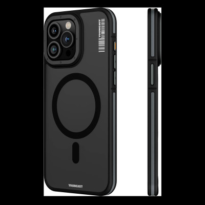 Ốp lưng dành cho iPhone 16 Pro Max, iPhone 16 Pro hiệu Youngkit Rock Sand hỗ trợ sạc không dây, chống sốc cao cấp - Hàng chính hãng.