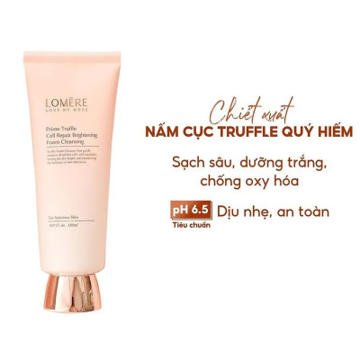 Sữa Rửa Mặt Lomere Nấm Cục Làm Sạch Sâu Lỗ Chân Lông, Dưỡng Trắng An Toàn Dịu Nhẹ Prime Truffle Cell 150ml