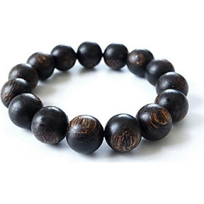 Vòng tay Trầm Sánh hạt tròn 12mm