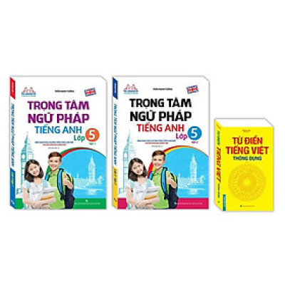 Sách - Trọng Tâm Ngữ Pháp Tiếng Anh Lớp 5 - Combo 2 Tập + Từ Điển Tiếng Việt Thông Dụng - Minh Thắng