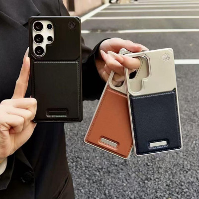 Ốp Lưng Da Cho Samsung Galaxy S25 Ultra / S24 Ultra / S23 Ultra Nhựa Cứng Hở Cạnh - BUM STORE GALAXY CASE