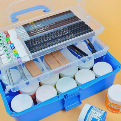 TỦ HỘP ĐỰNG THUỐC CÓ QUAY XÁCH GIA ĐÌNH ĐA NĂNG 3 TẦNG - HỘP ĐỰNG MỸ PHẨM ĐỰNG ĐỒ LÀM NAIL LÀM MÓNG SỬA SẮC ĐẸP DI ĐỘNG