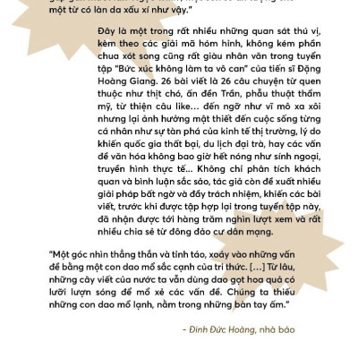 Sách - Bức xúc không làm ta vô can