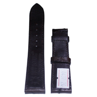 HT8437 - Dây đồng hồ Huy Hoàng da đà điểu da bụng size 16, 18, 20 màu nâu đất