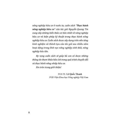 Sách - Thực Hành Nông Nghiệp Hữu Cơ - Nguyễn Quang Tin - VIETNAMBOOK