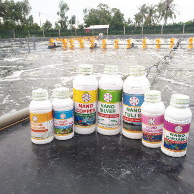 Dung dịch Nano Bạc - Nano Silver Xử lý nấm, vi khuẩn, tảo có hại, làm trong nước bể cá, ao nuôi, khử mùi hôi tanh cho tôm, cá, thủy sản 1000ml