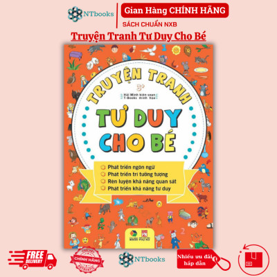 Sách - Combo Truyện Tranh Tư Duy Cho Bé + Bách Khoa Hình Ảnh Đầu Tiên Cho Bé Từ 0-6 Tuổi - Song Ngữ Việt Anh