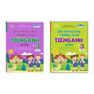 ` Sách - Combo Bài tập bổ trợ và nâng cao tiếng anh lớp 3 - tập 1 + 2 (có đáp án) - GLOBAL SUCCESS
