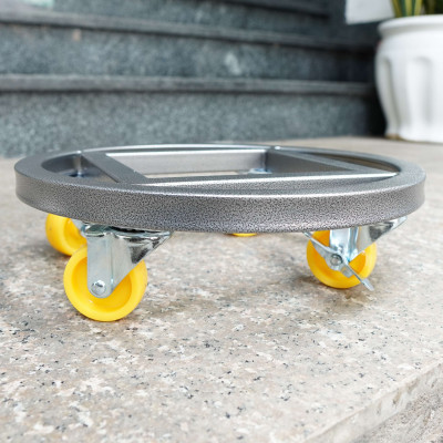 Đế lót chậu cây có bánh xe DAI NHAN, đế kê chậu cây, tròn hoặc vuông, làm bằng thép, sơn tĩnh điện, đường kính 30cm - 40cm - 50cm