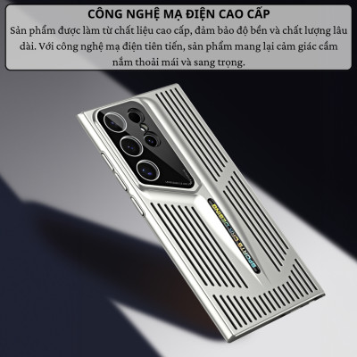 Ốp lưng tản nhiệt chống sốc cho Samsung Galaxy S25 Ultra / S24 Ultra / S23 Ultra / S22 Ultra hiệu HOTCASE Cooling - Làm mát máy, bảo vệ camera, chống va đập - Hàng nhập khẩu