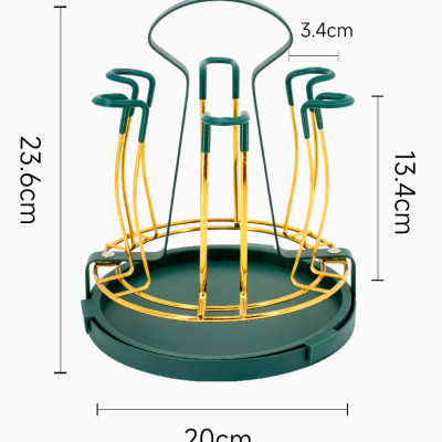 GIÁ ÚP LY CỐC KIM LOẠI MÀU VÀNG - YELLOW GREEN CÓ ĐĨA HỨNG NƯỚC - ( TẶNG SÉT 04 CỌ VỆ SINH VÒI ẤM NỘI ĐỊA NHẬT BẢN )