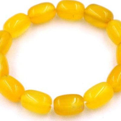 Chuỗi đeo tay Lu Thống Thạch Anh Vàng Bầu size 10mm x 14mm - hợp mệnh Kim, mệnh Thổ