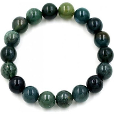 Vòng tay chuỗi hạt cẩm thạch xanh đậm 12 ly 18 hạt
