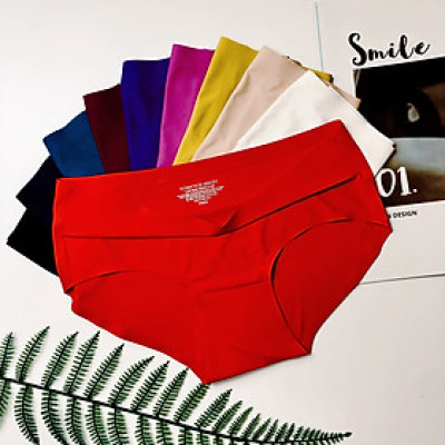 Quần lót nữ Su đúc Thun lạnh Không đường may - Hàng loại 1 cao cấp - [Tặng kèm túi zip du lịch nhỏ xinh 10x15cm tiện lợi khi mua bộ 10 quần]