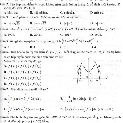 Giải Chi Tiết Bộ Đề Luyện Thi Thử THPT Quốc Gia Môn Toán Phương Pháp Trắc Nghiệm + Tặng Phiếu Trắc Nghiệm 50 Câu - HA