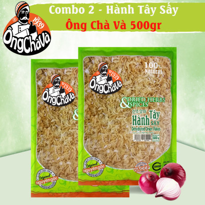 Combo 2 Túi Hành Tây Sấy Ông Chà Và 500g (Dehydrat Onion Flakes)