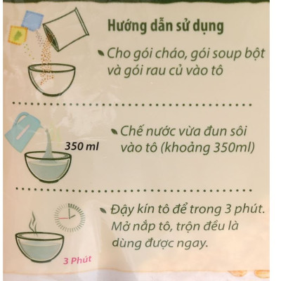Combo :7 gói cháo Yến Mạch Chay Rau Nấm Xuân An (Tặng 1 Hộp Nhựa)