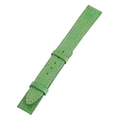 HT8460 - Dây đồng hồ Huy Hoàng da đà điểu da bụng size 12,14 màu xanh lá