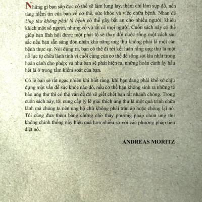 Ung Thư Không Phải Là Bệnh, Mà Là Cơ Chế Chữa Lành