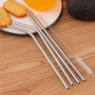 Bộ 4 Ống Hút Inox (Ống Hút inox sus 304) -Tặng cọ vệ sinh