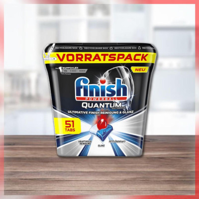 Viên rửa bát Finish Quantum Max 60v - Ultimate 51 viên (Hàng Đức)