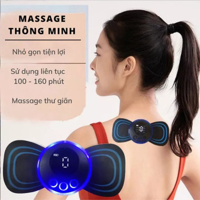 Miếng Massage Xung Điện Cổ Vai Gáy, Bắp Tay, Lưng Bằng Sung Điện đỡ đau Nhức Hiệu Qủa -Máy mat sa thân hình 10 Chế Độ - HÀNG CHÍNH HÃNG MINIIN