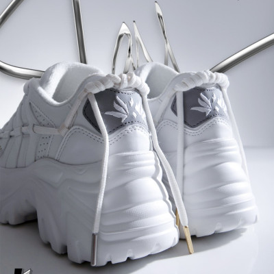 Giày đế cao SLAY BY MLEE, Sneaker Chunky All - White, Hàng chính hãng cao cấp