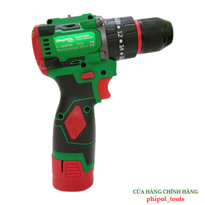 Combo Máy khoan vít 16.8V động cơ không chổi than PHIPOL TOOLS PH3022 Kèm 2 pin và sạc - Hàng Chính Hãng
