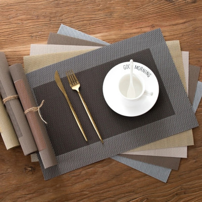 Tấm lót bàn ăn, thảm set up cao cấp placemat hình chữ nhật