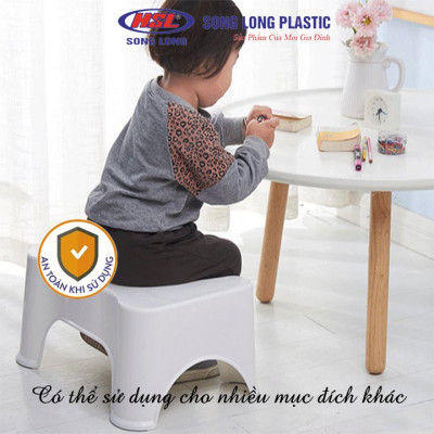 Ghế kê chân Toilet, ghế kê chân chống táo bón SongLongPlasticHD