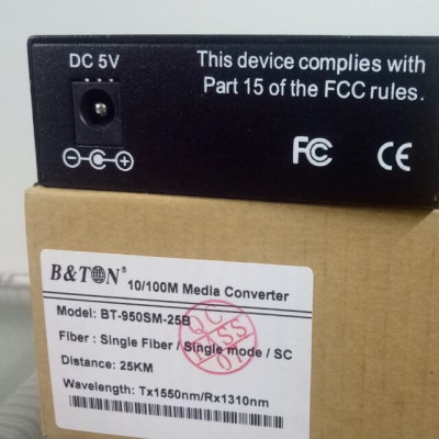 Convector 1 sợi SC đầu B-10/100M- BTON-BT-950SM-25B. Hàng chính hãng