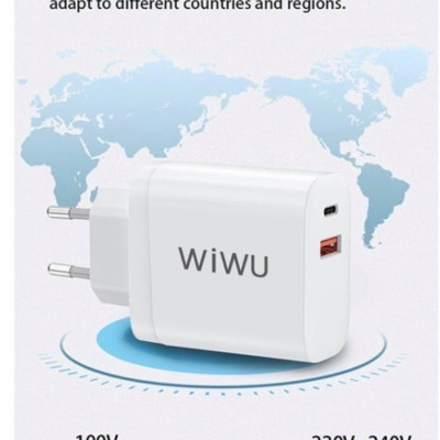 Củ Sạc WiWu Comet 30W Power Adapter PQ305C Hỗ Trợ Sạc Hai Thiết Bị Cùng Lúc, Tích Hợp Chíp Sạc Thông Minh - Hàng Chính Hãng