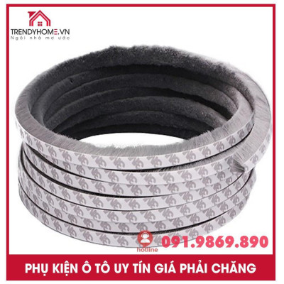 Ron sợi dán khe khung cửa, tấm chắn chống bụi, gió, hơi điều hòa (7*12mm)-Đơn vị bán 3 mét Trendycar