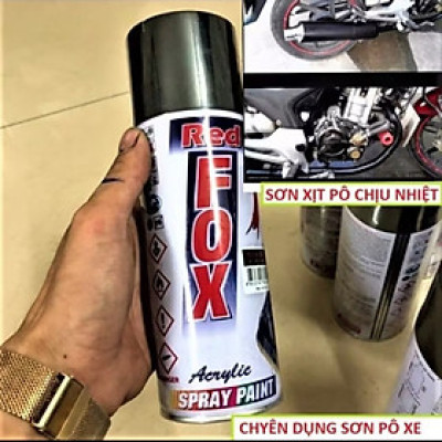 CHAI SƠN XỊT ỐNG XÃ XE MÁY ÔTÔ MẪU ĐEN NHÁM HÀNG CHUẨN CHẤT LƯỢNG
