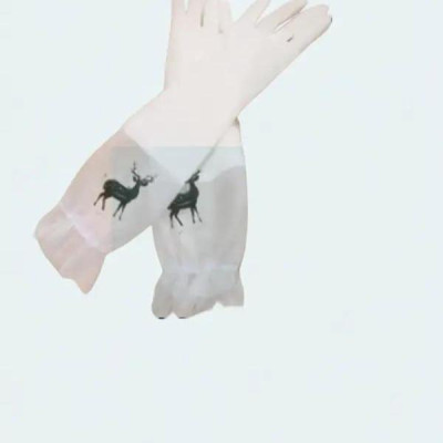 Combo 3 đôi Găng Tay Cao Su Dài Có Chun Chống Tuột, Siêu Size Hình Hươu  Chống Nước Rửa Bát Chống Nước