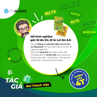 Bộ Sách Tiếng Anh Ielts Writing Journey (Tập 1,2) - Từ Cơ Bản Đến Band 8.0